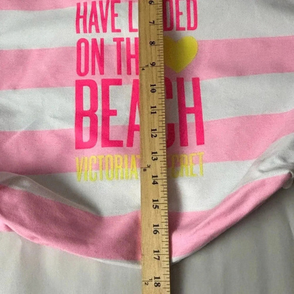 Victoria Secret Pink & White Striped Tote “Angels Have Landed on the Beach” - Picture 7 of 7
